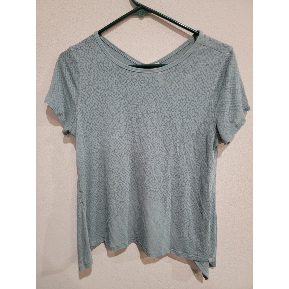 LULULEMON LOOP AROUND TEE IN BLUE FOG SIZE 2 Running Athletic Yoga‎ EUC